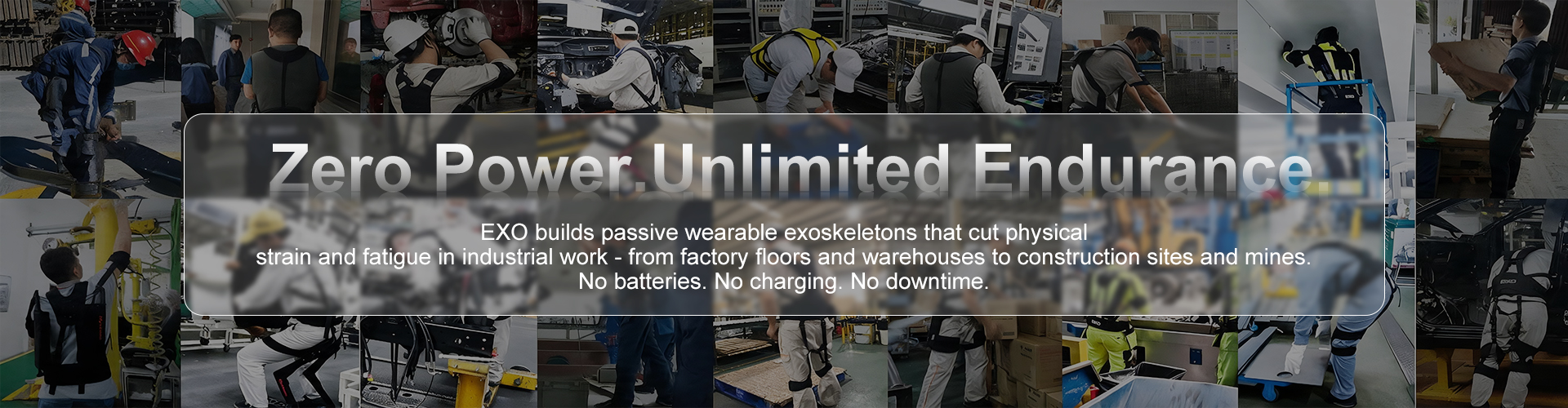 EXO exoskeletons in industrial use — manufacturing, logistics, construction and mining